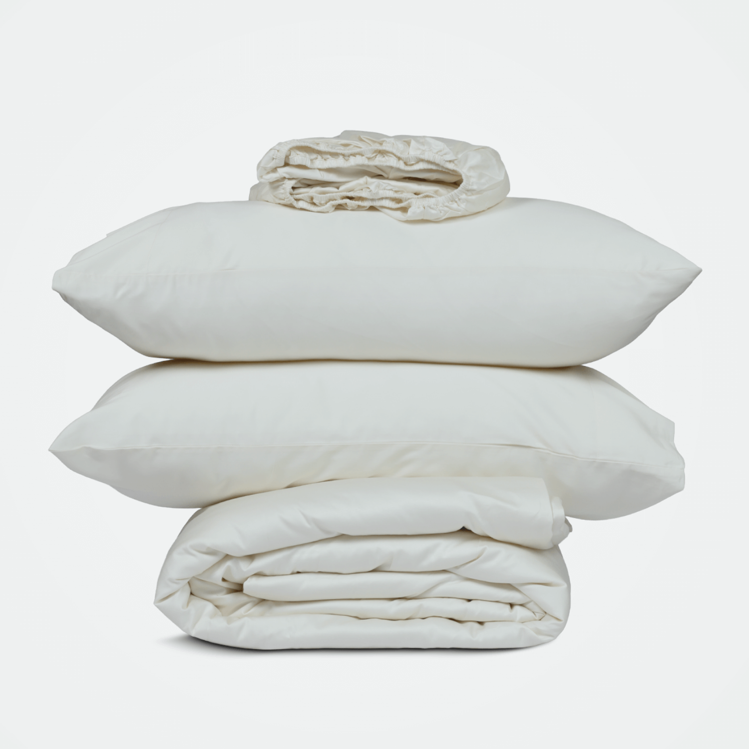 Ivory Silky Soft Sateen Duvet Set